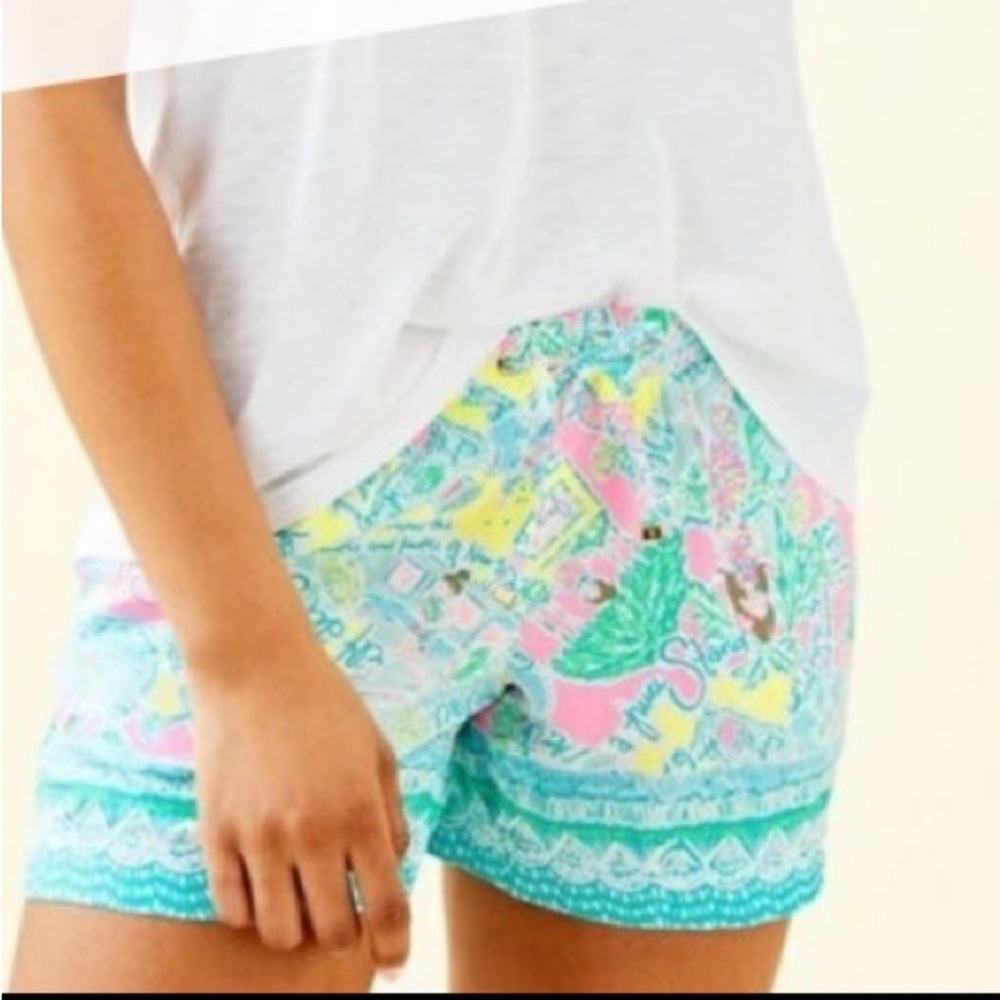 Lilly Pulitzer Lilly Katia Shorts IN THE BEGINNING Size S